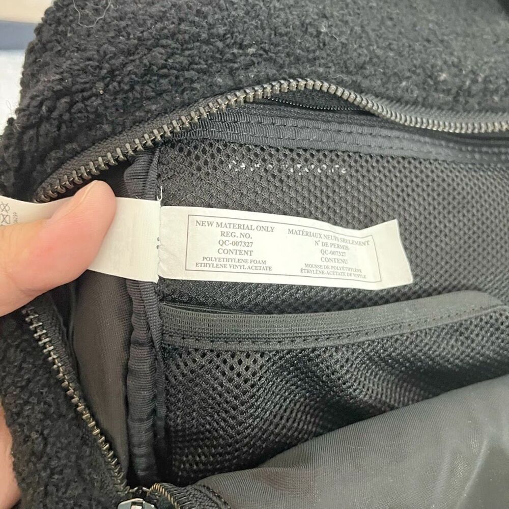 Lululemon City Adventurer Mini Wool Sherpa Shearling Fleece Zip Backpack - Picture 15 of 16